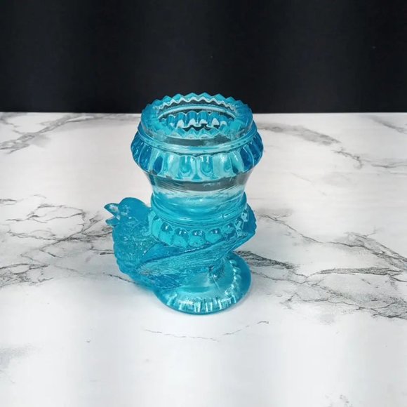 Degenhart Glass Bird Toothpick Trinket Paperweight Vintage - Picture 4 of 9
